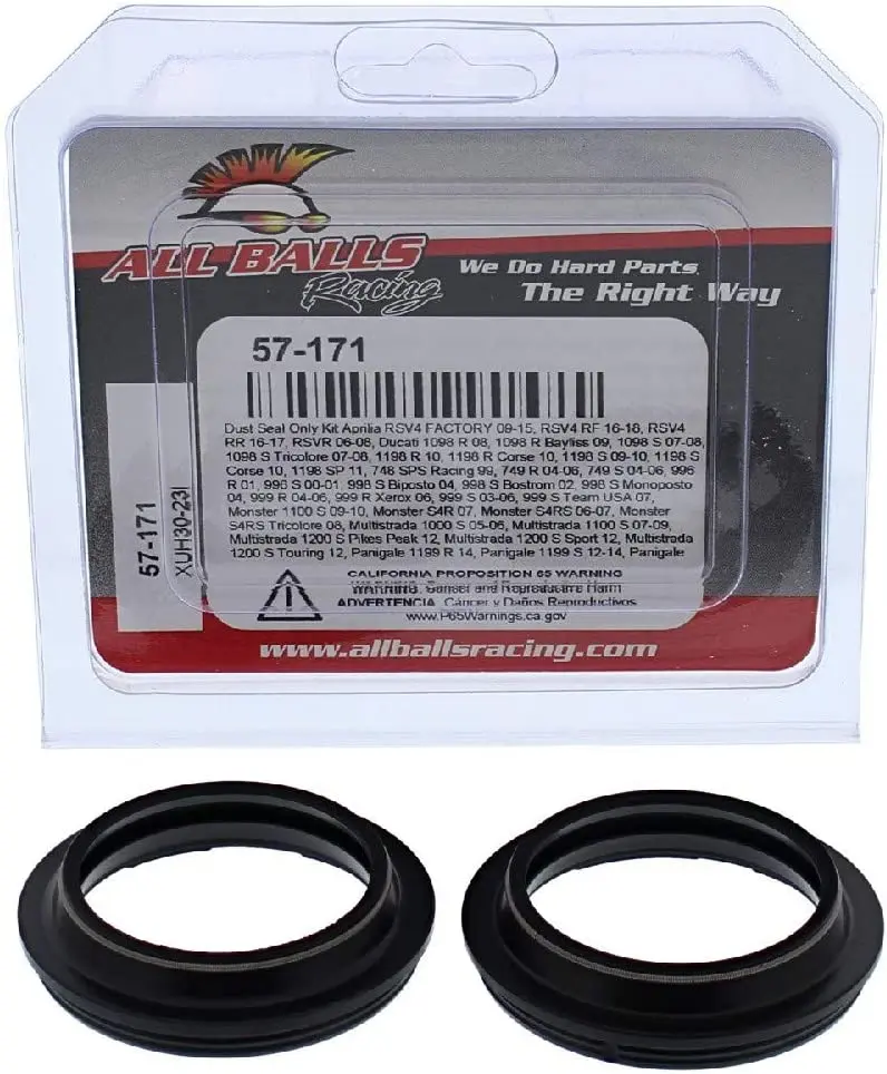 ALL BALLS stírací kroužky vidlice APRILIA RSV4, TUONO 1100, DUCATI 1098/1198/749, MONSTER 1100/S4RS, MULTISTRADA 1000/1100/120 (ALL BALLS stírací)