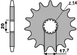 PBR řetězové kolo přední 577 17 18NC (MADE IN ITALY) (PBR řetězové kolo přední 577 17 18NC (MADE IN ITALY))