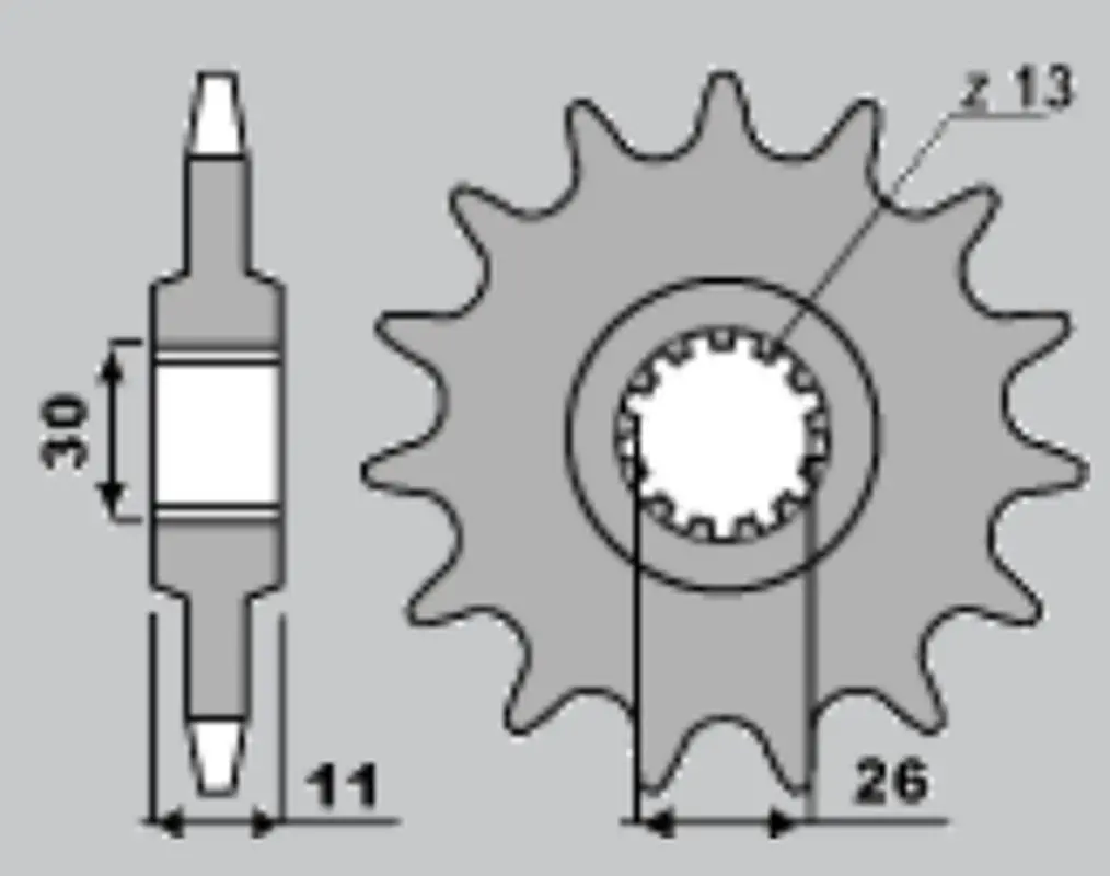 JR řetězové kolo přední 579 14 YAMAHA R1/FJ1200/XJR (JTF579.14) ( )