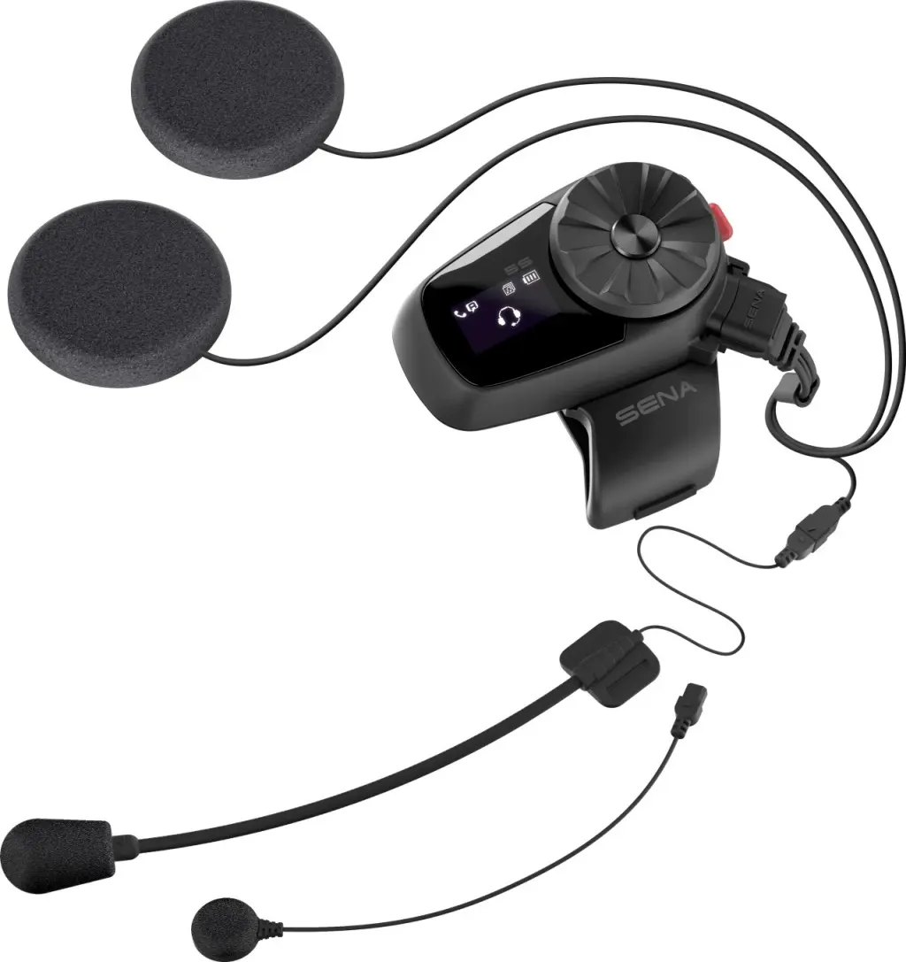 SENA interkom motocyklový 5S BLUETOOTH 5 do 700M s LCD displejem, reproduktory HD SPEAKERS a univerzální sadou mikrofonů ( bez rádia ) ( 2 sady ) (EL)