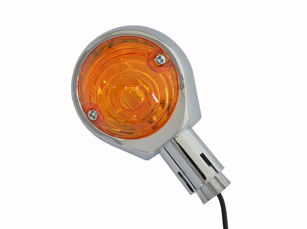 EMGO blinkry (pár) na koncovky řidítek 7/8" 22 mm univerzální (typ BMW) chromované ( )