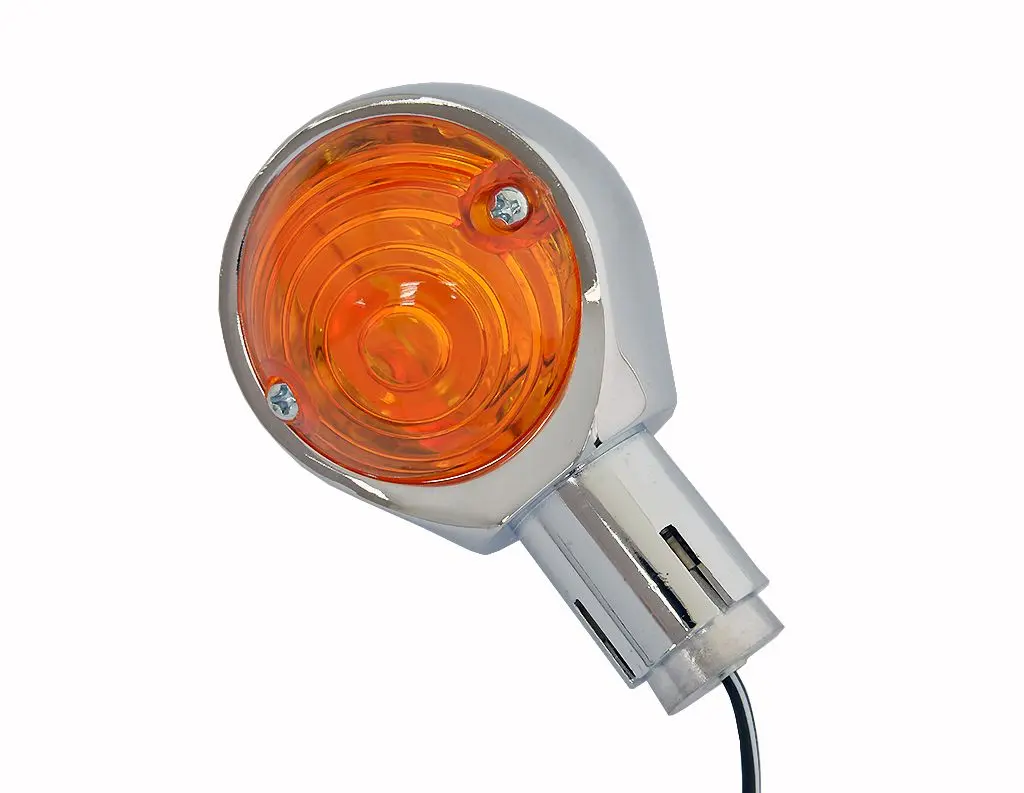 EMGO blinkry (pár) na koncovky řidítek 1" 25 mm univerzální (typ BMW) chromované ( )