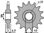 PBR řetězové kolo přední 600M 11 18NC AM6 (ŘETĚZ 420) (JTF1120.11) (MADE IN ITALY) ( )