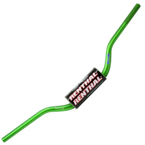RENTHAL řidítka 1,1/8 (28,6mm) MX FATBAR HANDLEBAR GREEN HONDA CR/CRF, KAWASAKI KX/KXF barva zelená s chráničem (RENTHAL řidítka 1,1/8 (28,6mm) MX)