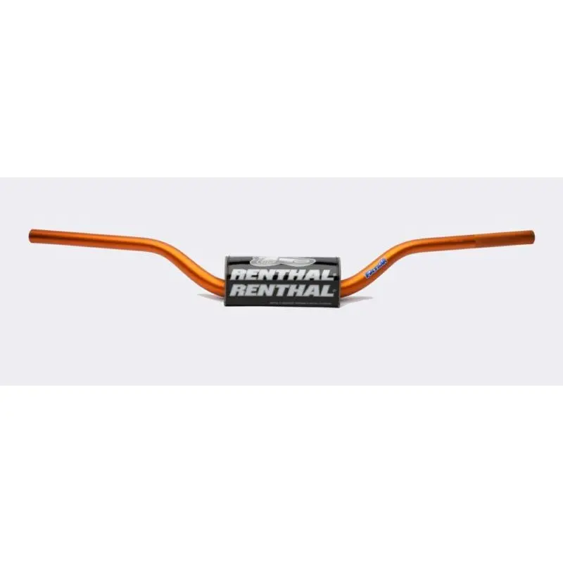 RENTHAL řidítka 1,1/8 (28,6mm) MX FATBAR HANDLEBAR ORANGE HONDA CR/CRF, KAWASAKI KX/KXF barva oranžová s chráničem (RENTHAL řidítka 1,1/8 (28,6mm) MX)