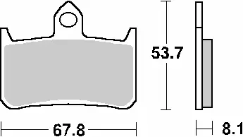 SBS brzdové destičky KH187 STREET STANDART keramické HONDA RS 250R 91-92, RVF 400RR 90-96 barva černá ( )