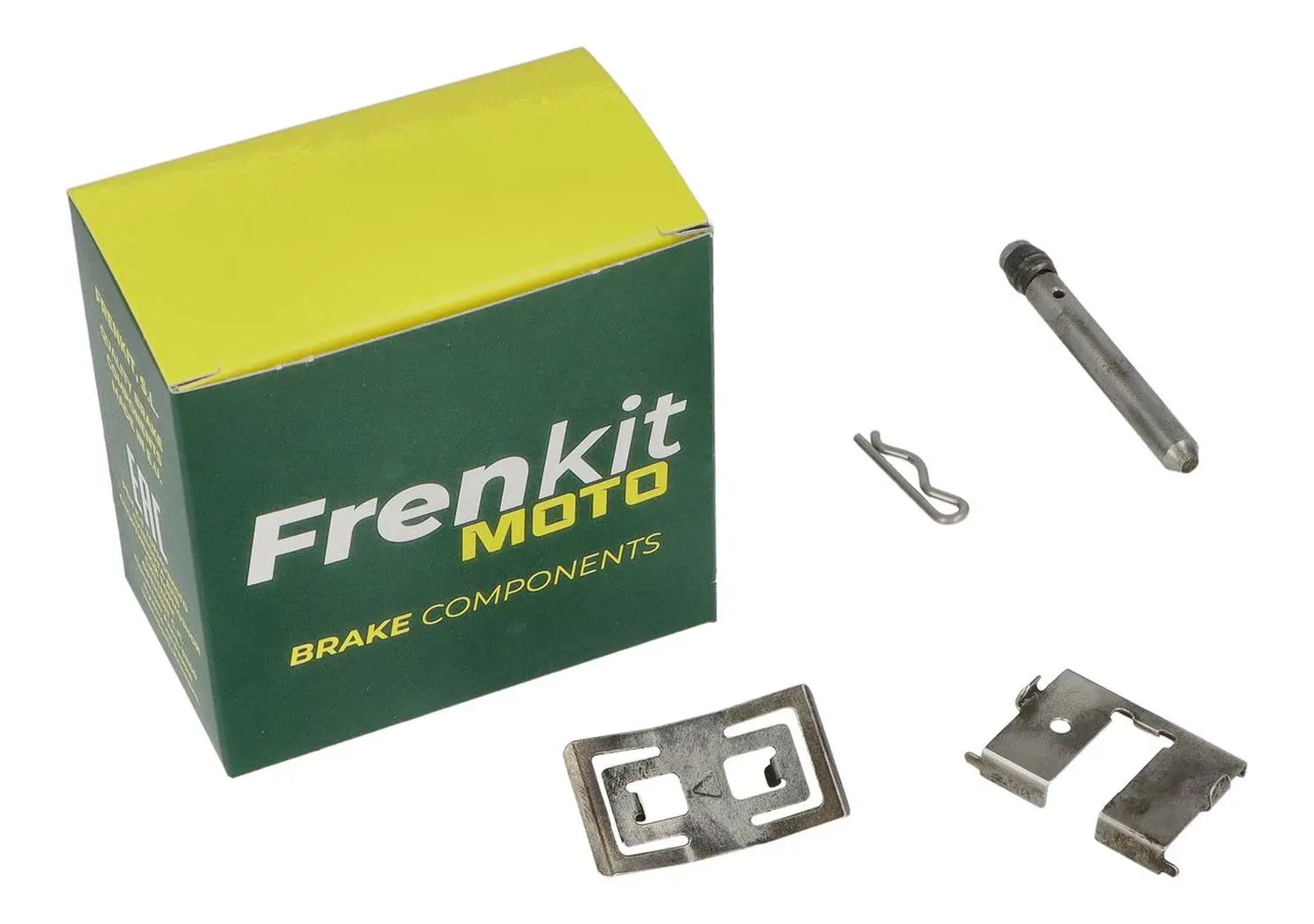 FRENKIT MOTO sada zajišťovacích plíšků, čepů a pojistek brzdového třmenu BYBRE / BREMBO přední F 650 GS / DAKAR '99-'07, F 700 / 750 '11-'22, F 800 GS