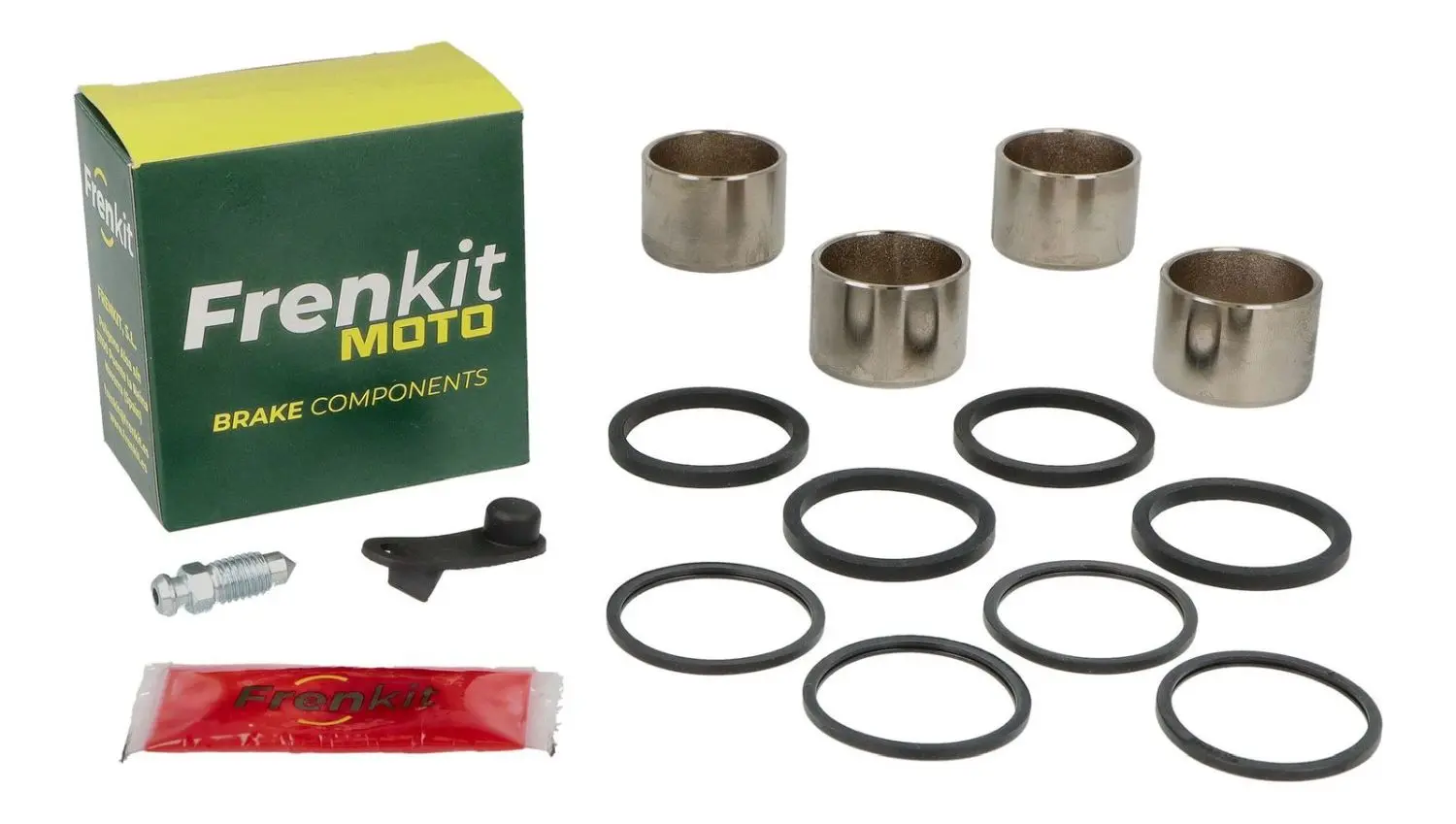 FRENKIT MOTO opravná sada brzdového třmenu (těsnění + písty) TOKICO / NISSIN (píst FI 27 / 30MM) přední KAWASAKI ZEPHYR 550 '91-'99, YAMAHA BT 1100