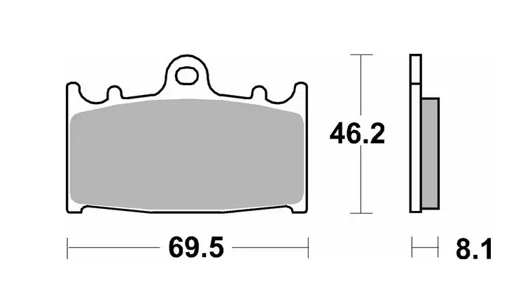 SBS brzdové destičky KH158 TRACK AND SPORT sintrované barva zlatá (nahrazuje směs RS) ( )