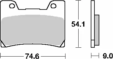 SBS brzdové destičky KH160 STREET STANDART keramické barva černá (SBS brzdové destičky KH160 STREET STANDART keramické barva černá)