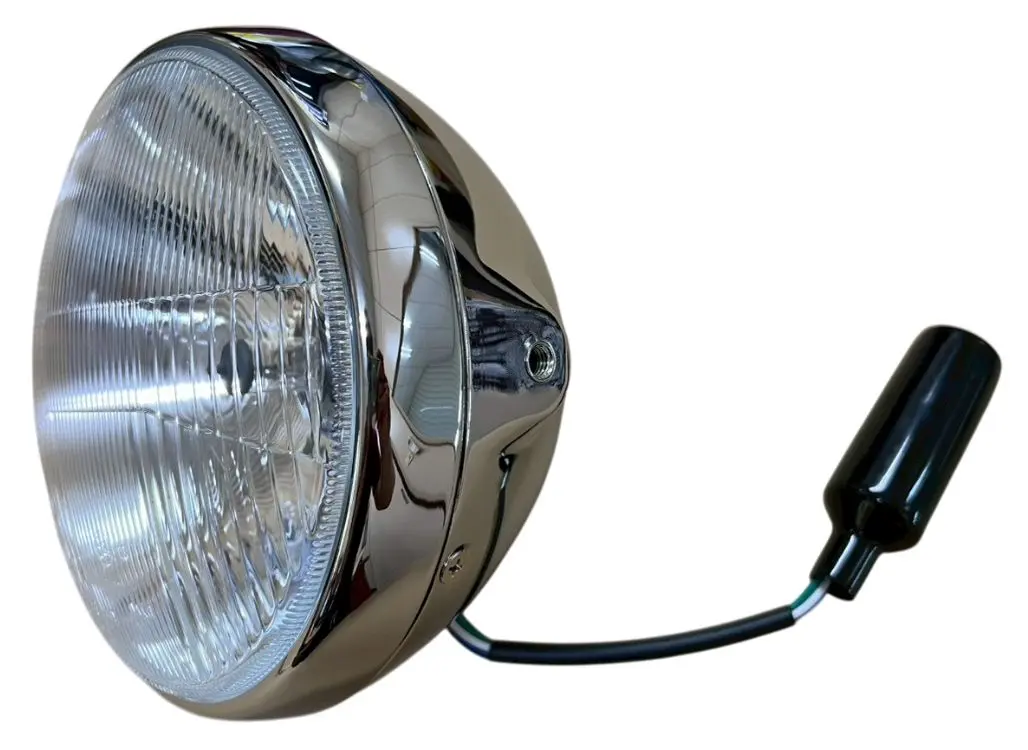 EMGO světlomet univerzální kompletní chromovaný (průměr vložky 7" / 17,80cm) (homologace E-MARK) (EMGO světlomet univerzální kompletní chromovaný)