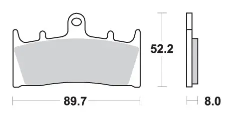 SBS brzdové destičky KH188 TRACK AND SPORT sintrované barva zlatá (nahrazuje směs RS) ( )