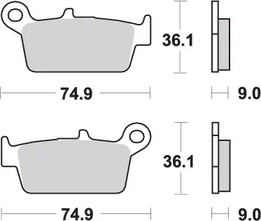 SBS brzdové destičky KH131/3 STREET STANDART keramické JINCHENG JC 125 2B 97, MOTOUR UNION JC 125 DEER 98-99 barva černá ( )
