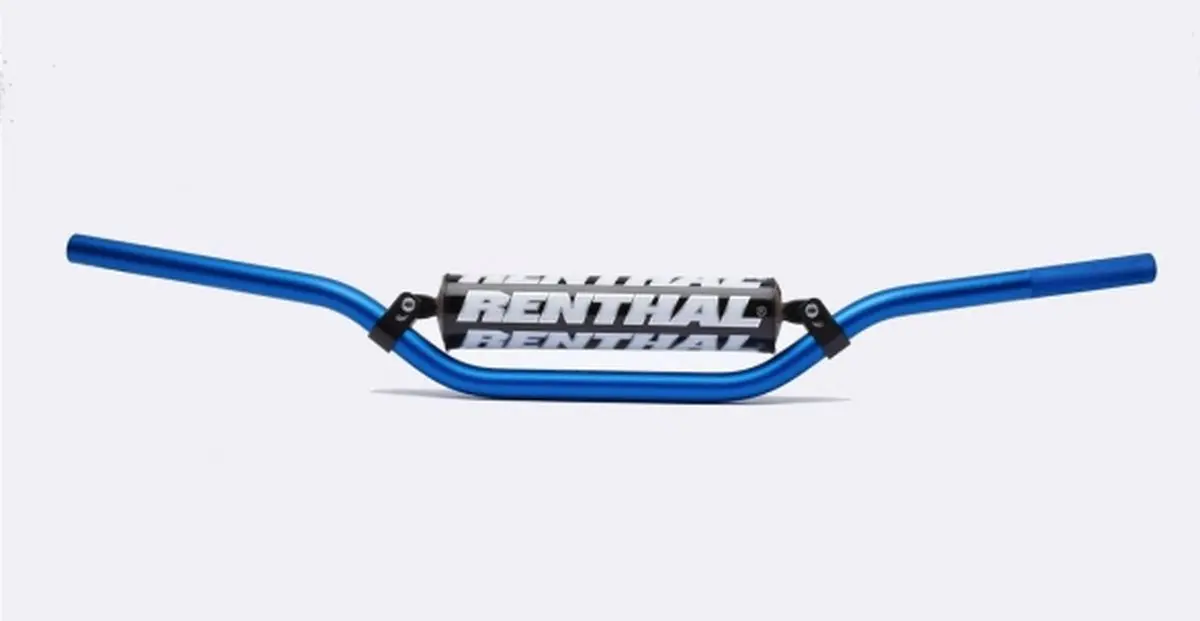 RENTHAL řidítka 7/8 (22mm) MX HANDLEBAR BLUE ENDURO PADDED barva modrá s chráničem ( )