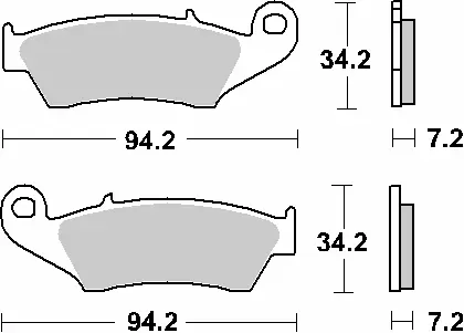 SBS brzdové destičky KH185 / KH389 STREET STANDART keramické barva černá (SBS brzdové destičky KH185 / KH389 STREET STANDART keramické barva černá)
