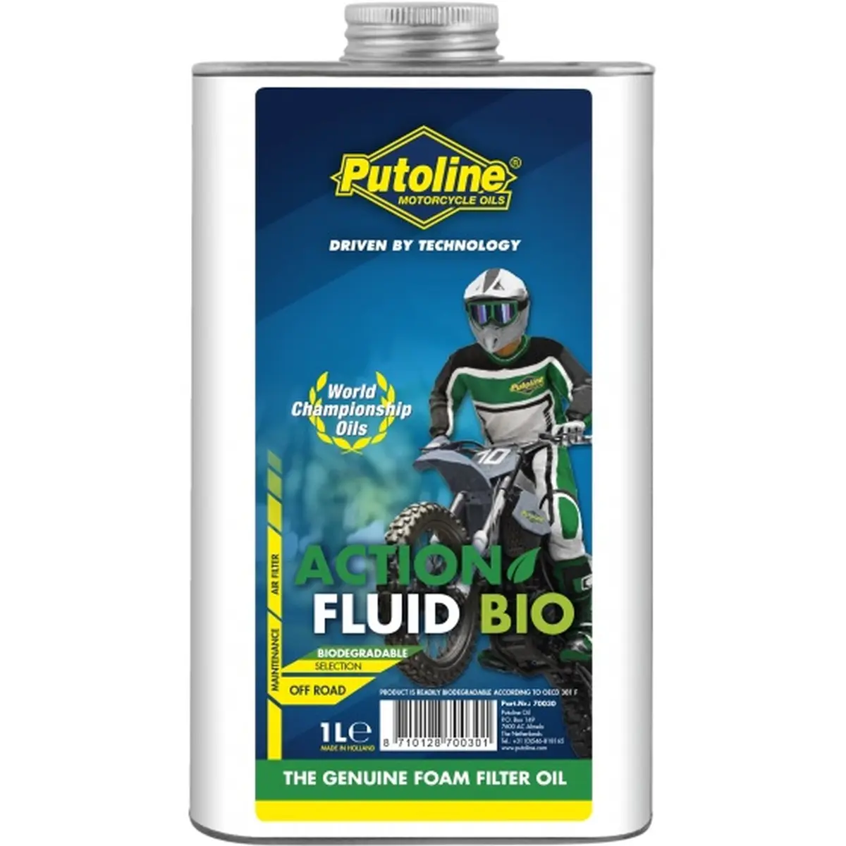 PUTOLINE kapalina pro namáčení houbových vzduchových filtrů (biodegradovatelná) ACTION FLUID BIO 1L (AKC) (PUTOLINE kapalina pro namáčení houbových)
