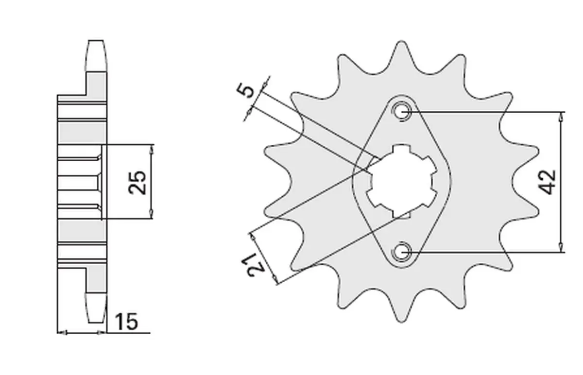 CHT řetězové kolo přední 7003 15 DUCATI PANTAH 350 500/650 81-82 (492-15) (CHT řetězové kolo přední 7003 15 DUCATI PANTAH 350 500/650 81-82 (492-15))