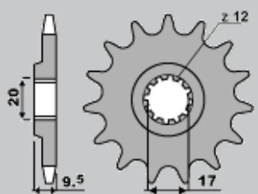 JR řetězové kolo přední 7005 12 KTM SX 65 '98-'15 (JTF1906.12) (JR řetězové kolo přední 7005 12 KTM SX 65 '98-'15 (JTF1906.12))