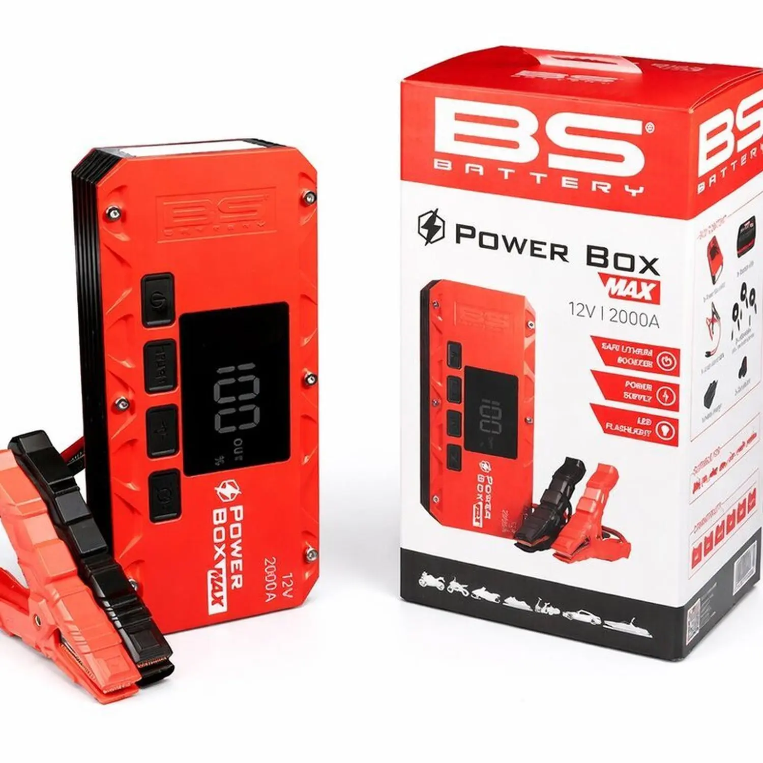 BS startovací zařízení POWER BOX MAX PB02 (JUMP STARTER, POWERBANK, BOOSTER) 20000mAh (74Wh) s baterkou (EL) (8) ( )