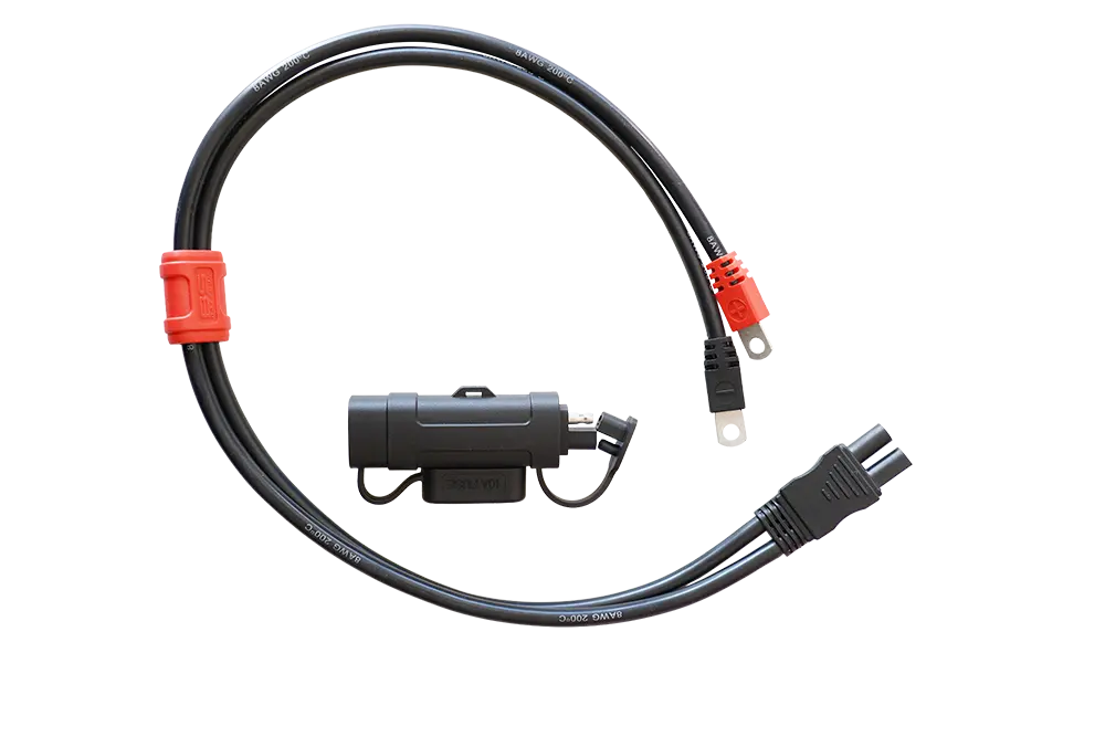 BS kabel pro připojení nabíječky BS nebo startovacího zařízení POWER BOX MAX s pojistkou 10A a konektorem SAE (délka 60cm) (EL) (28) (BS kabel pro)