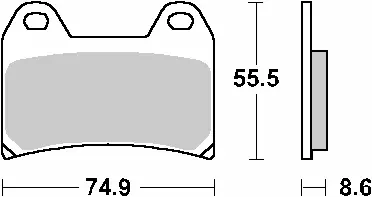 SBS brzdové destičky KH244 STREET STANDART keramické barva černá (SBS brzdové destičky KH244 STREET STANDART keramické barva černá)