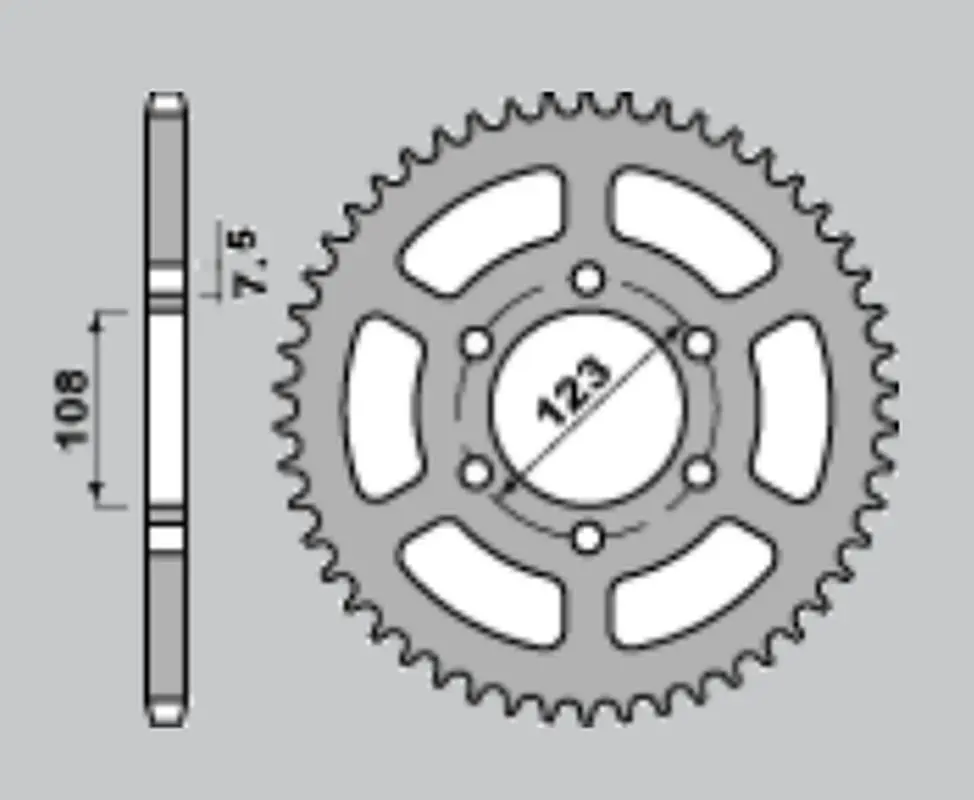 CHT VÝPRODEJ zadní řetězové kolečko 707 50 CAGIVA 50 W4 (A4140696500) (CHT VÝPRODEJ zadní řetězové kolečko 707 50 CAGIVA 50 W4 (A4140696500))