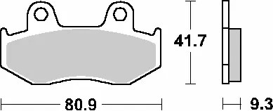 SBS brzdové destičky KH323 OFF-ROAD sintrované barva zlatá YAMAHA YFM 700 RAPTOR 13-14, YFZ 450S 06-09 ( )