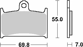 SBS brzdové destičky KH145 / KH236 STREET STANDART keramické SUZUKI GSF 1200 BANDIT 97-00, RF 900 94-97 barva černá (SBS brzdové destičky KH145 /)