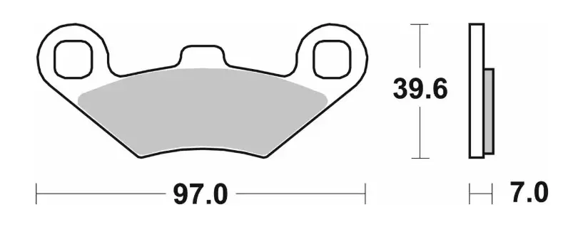 SBS brzdové destičky KH159 OFF-ROAD sintrované barva zlatá ATV POLARIS TRAIL BOSS, SPORTSMAN, MAGNUM, BIG BOSS (SBS brzdové destičky KH159 OFF-ROAD)