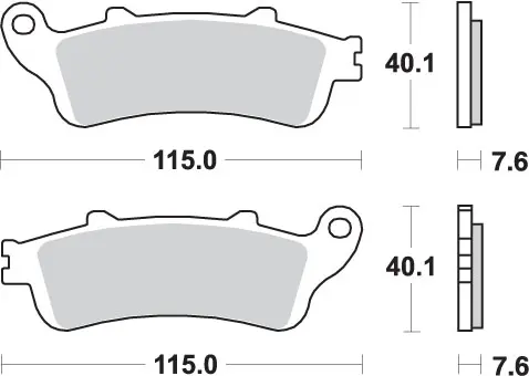 SBS brzdové destičky KH261 / KH281 STREET PERFORMANCE (EXCEL) sintrované HONDA ST 1100 96-01 barva zlatá (SBS brzdové destičky KH261 / KH281 STREET)