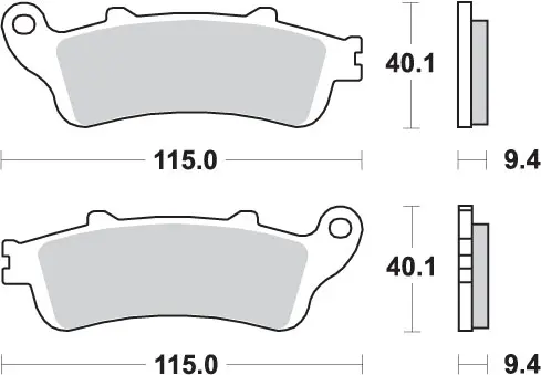 SBS brzdové destičky KH281 STREET PERFORMANCE (EXCEL) sintrované barva zlatá HONDA ST1100 96, ST1300 zadní ( )