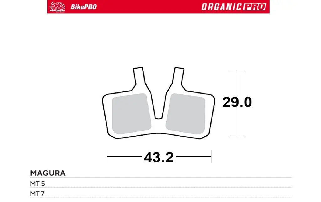 MOTO-MASTER BIKE PRO brzdové destičky organické PRO vhodné pro MAGURA MT 5, MT 7 (MOTO-MASTER BIKE PRO brzdové destičky organické PRO vhodné pro)