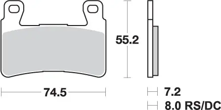 SBS brzdové destičky KH265 RACING DUAL CARBON HONDA CBR 600RR 03-04 barva černá (SBS brzdové destičky KH265 RACING DUAL CARBON HONDA CBR 600RR 03-04)