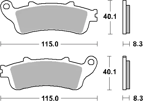 SBS brzdové destičky KH261 / KH281 STREET STANDART keramické barva černá HONDA CBR1000RR, GL1800, VFR800 přední (SBS brzdové destičky KH261 / KH281)