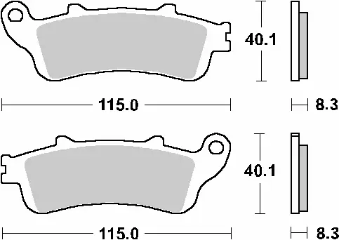 SBS brzdové destičky KH261 / KH281 STREET STANDART keramické barva černá HONDA CBR1000RR, XL1000VAR, VFR800 zadní (SBS brzdové destičky KH261 / KH281)