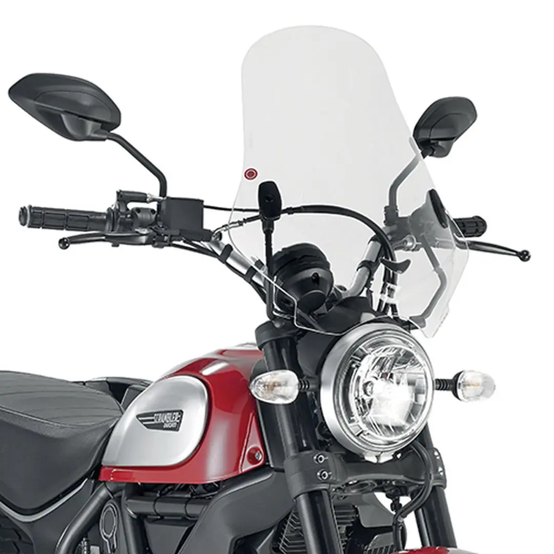 KAPPA plexi DUCATI SCRAMBLER 400 (16-21), SCRAMBLER ICON 800 (15-19) 48 X 43,5 cm průhledné - potřebné upevnění A7407A (KAPPA plexi DUCATI SCRAMBLER)
