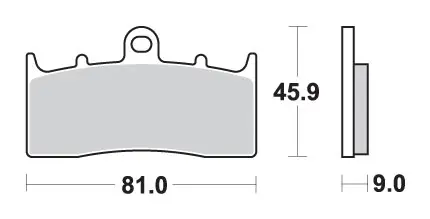 SBS brzdové destičky KH613 STREET PERFORMANCE (EXCEL) sintrované barva zlatá BMW K1200/1300/1600, R850/1100/1150/1200 přední (SBS brzdové destičky)