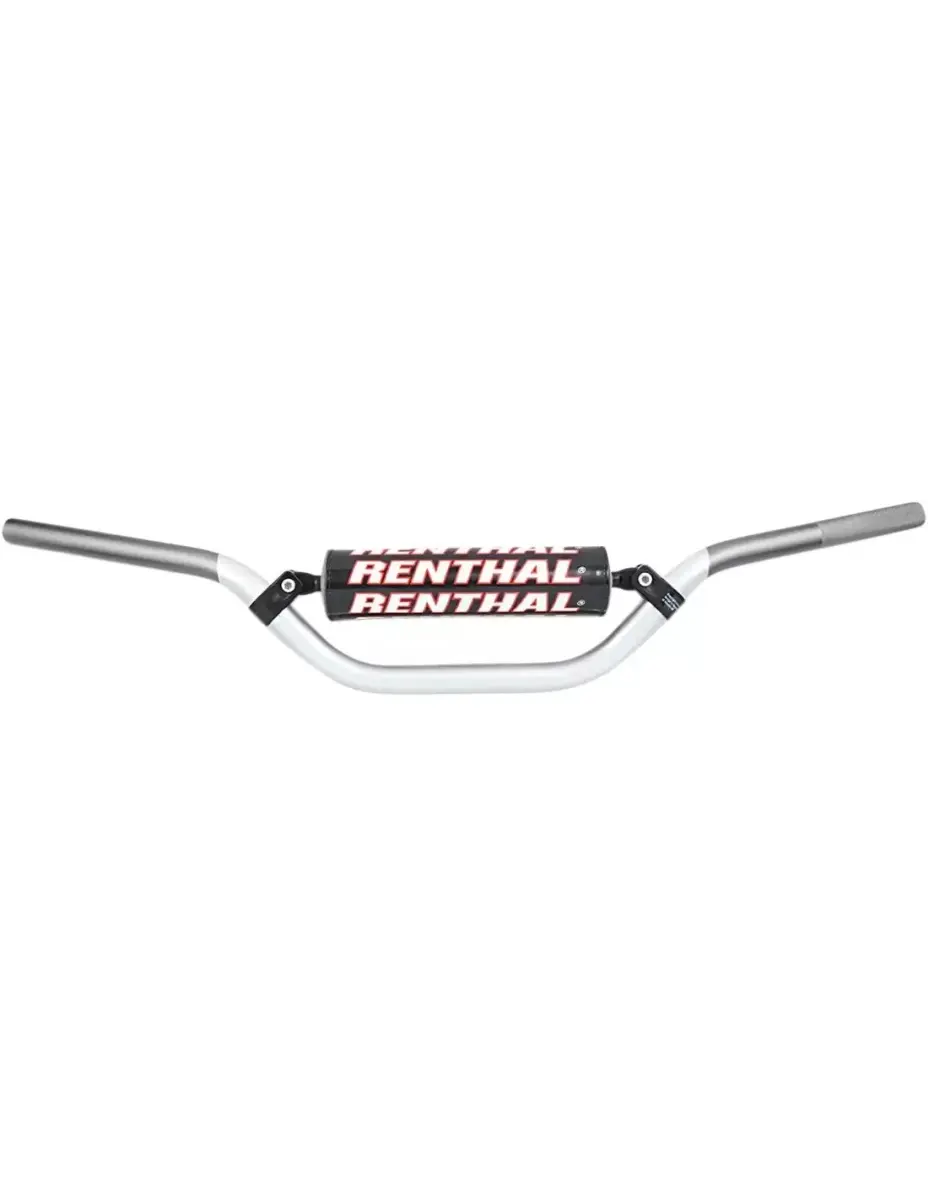 RENTHAL řidítka 7/8 (22mm) MX MINI HANDLEBAR SILVER/GREY KAWASAKI KX 65 02-16 PADDED barva stříbrná/šedá s chráničem ( )
