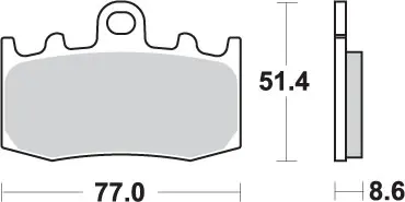 SBS brzdové destičky KH335 STREET PERFORMANCE (EXCEL) sintrované barva zlatá BMW R850/1100/1150/1200, K1200/1300 přední (SBS brzdové destičky KH335)