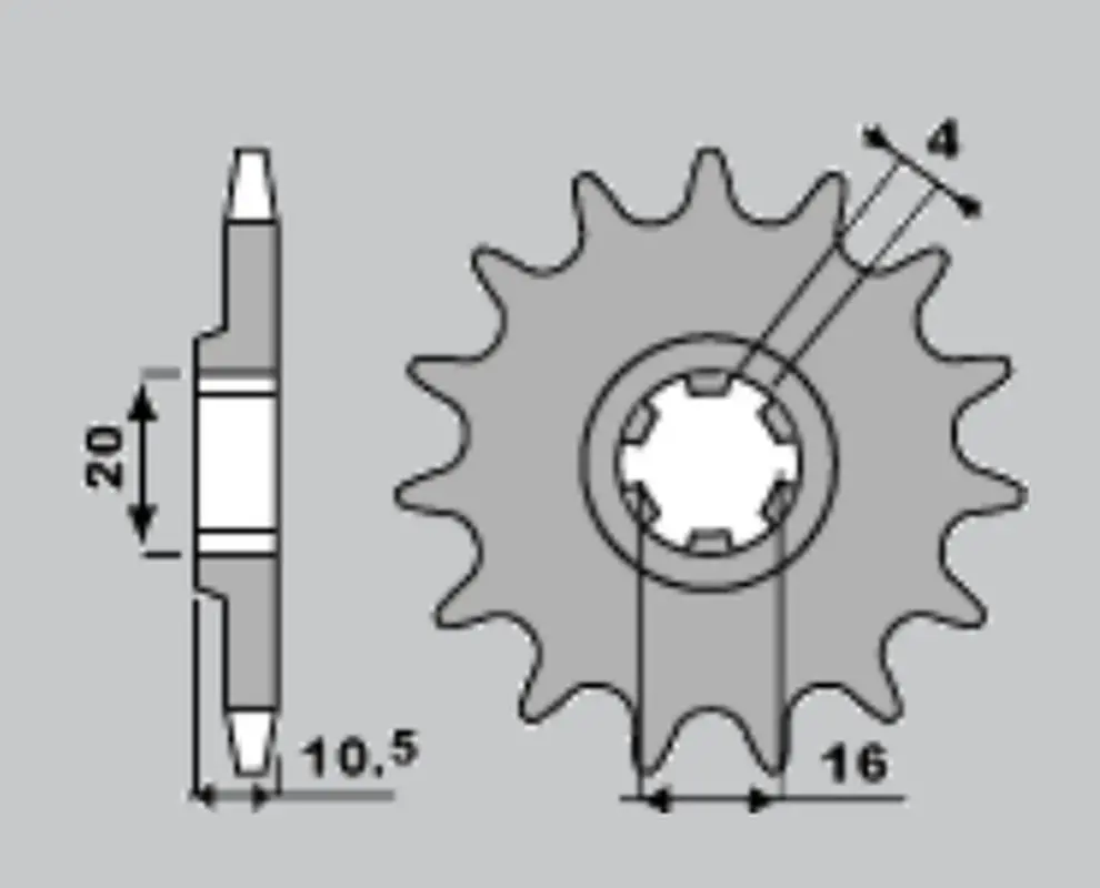 JR řetězové kolečko přední 799 14 SUZUKI VL 125/ GZ 125 (JTF410.14) ( )