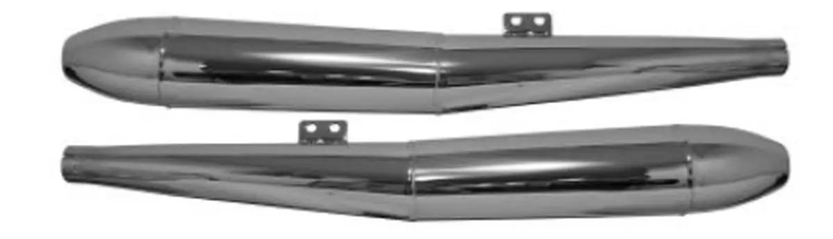 EMGO koncovka výfuku (tlumič) chromovaná pravá (na vzor originálu) BMW R 50/5, R75/5, R 60/5 69-72 (délka 81,5cm) ( )