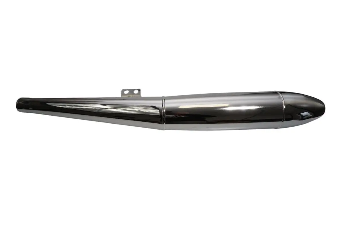 EMGO koncovka výfuku (tlumič) chromovaná levá (na vzor originálu) BMW R 50/5, R75/5, R 60/5 69-72 (délka 81,5cm) ( )