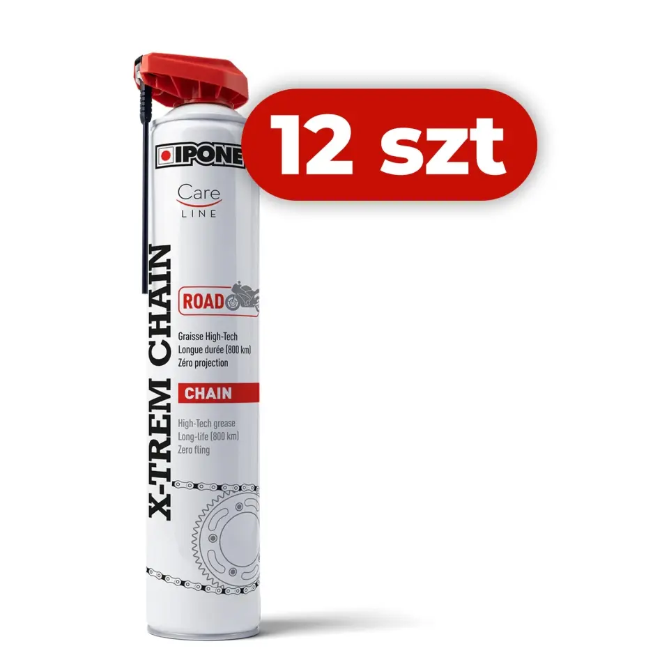 IPONE sprej CHAIN 750ML X-TREM ROAD mazivo na řetězy (CARELINE) (AKC) (12) karton 12 kusů (IPONE sprej CHAIN 750ML X-TREM ROAD mazivo na řetězy)