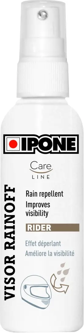 IPONE VISOR RAINOFF 100ML sprej odpuzující vodu na čištění hledí přilby (CARELINE) (12) (IPONE VISOR RAINOFF 100ML sprej odpuzující vodu na čištění)