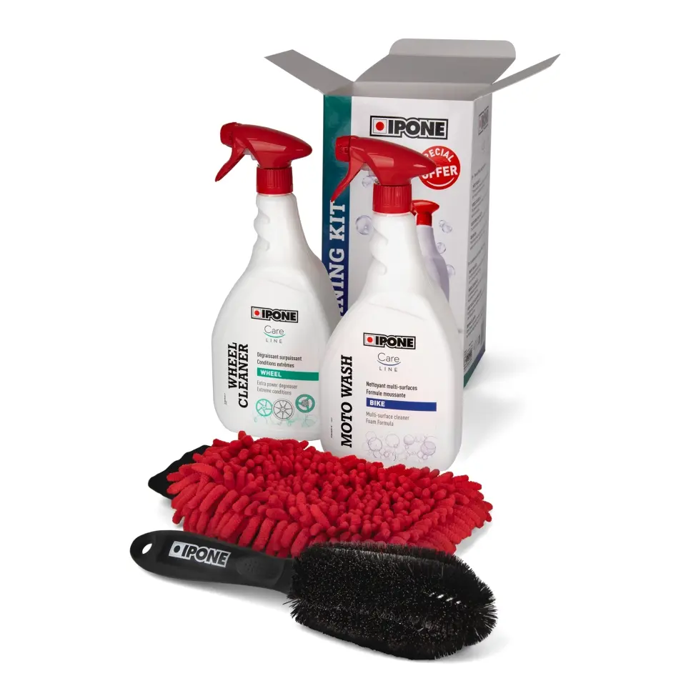 IPONE CLEANING KIT (MOTO WASH+WHEEL CLEANER) sada na čištění motocyklu (CARELINE) (4) (IPONE CLEANING KIT (MOTO WASH+WHEEL CLEANER) sada na čištění)