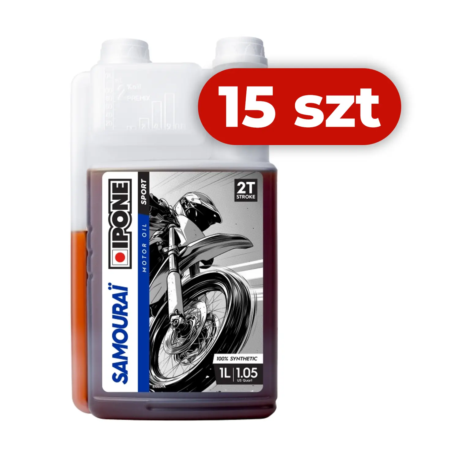 IPONE SAMOURAI 2T směsný olej 100% syntetický 1L ESTER (AKC) (15) nahrazuje 800089 karton 15 ks (IPONE SAMOURAI 2T směsný olej 100% syntetický 1L)