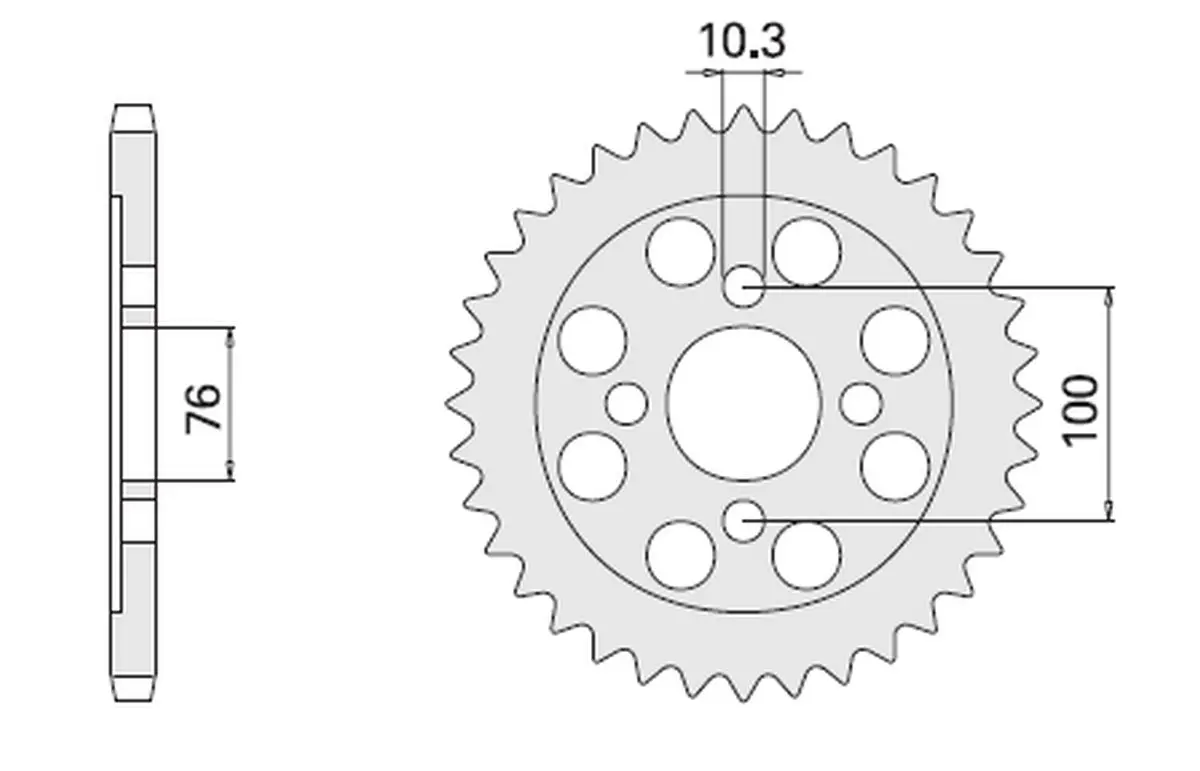 CHT řetězové kolečko zadní 803 47 SUZUKI RG 125 92-96 (2012-47) (řetěz 428) (CHT řetězové kolečko zadní 803 47 SUZUKI RG 125 92-96 (2012-47) (řetěz)