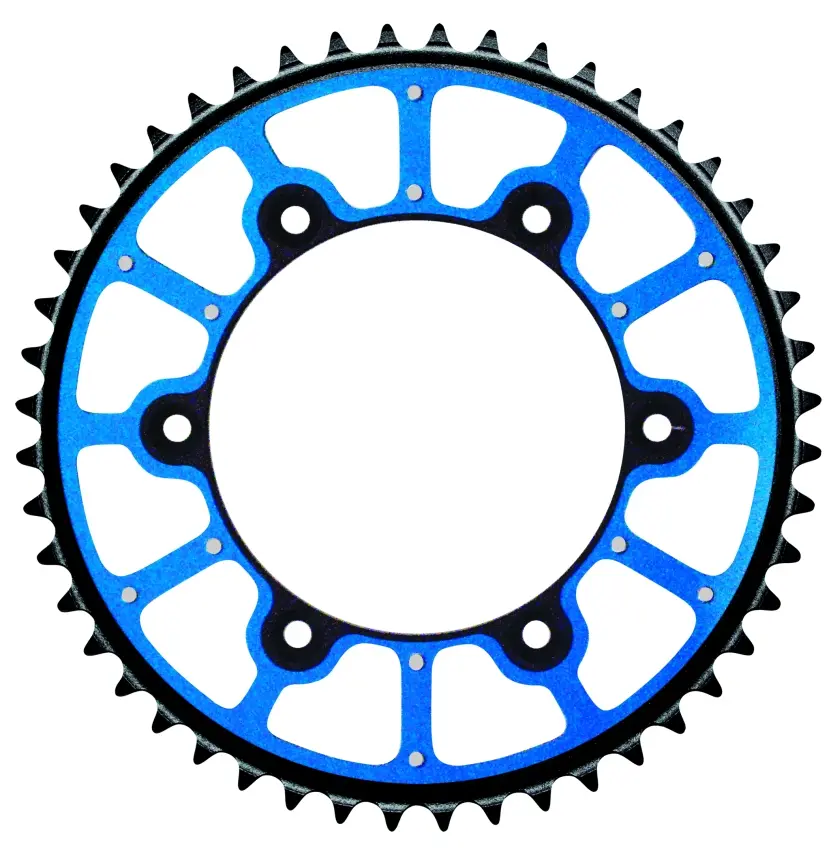 GROSSKOPF řetězové kolečko zadní PRO EXTREME (ocel-hliník - DUAL RING / STEALTH) barva modrá 808 48 (80848) SUZUKI DRZ 400 00-24, RM 125/250, RMZ