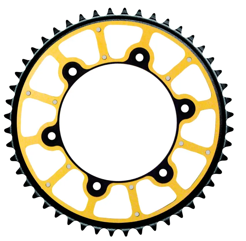 GROSSKOPF řetězové kolečko zadní PRO EXTREME (ocel-hliník - DUAL RING / STEALTH) barva zlatá 808 48 (80848) DRZ 400 00-24, RM 125/250, RMZ 250/450