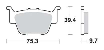 SBS brzdové destičky KH373 OFF-ROAD sintrované barva zlatá HONDA TRX420/650/680 zadní (SBS brzdové destičky KH373 OFF-ROAD sintrované barva zlatá)